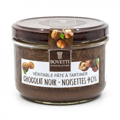 Pâte à Tartiner Véritable Chocolat Noir et Noisettes 200g