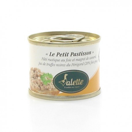 Le petit pastisson - pâté rustique au foie de canard, magret de canard et jus de truffes de foie gras 65g Valette